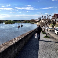 Floden Dordogne i Bergerac
